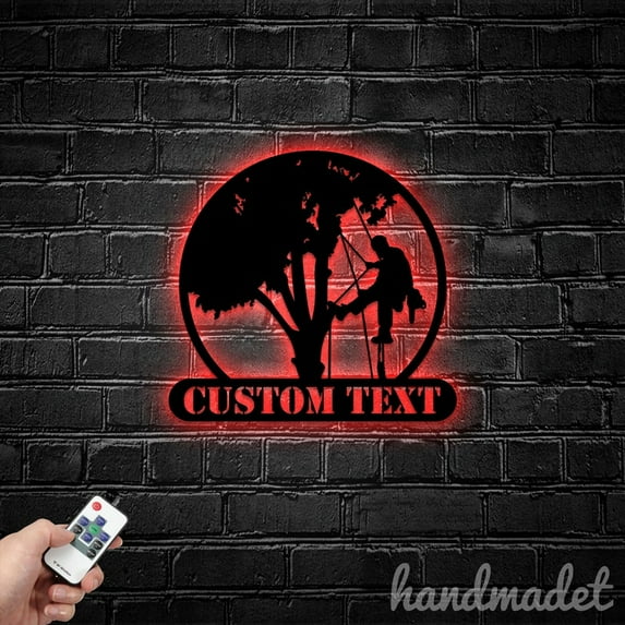 Handmadetneonsign Arborists Metal Wall Art Light, Tree Caretaker Metal Sign Wall Decor, House Metal Decor 52497