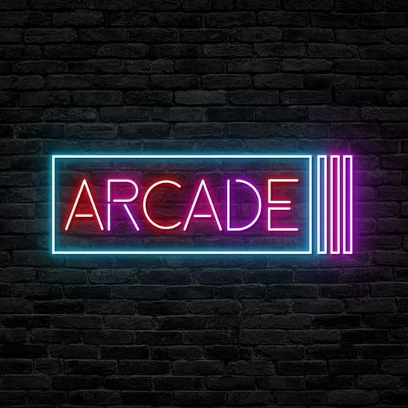 Handmadetneonsign Arcade Neon Sign, Game Room Neon Sign, Arcade Neon Lights, Arcade Led Lights, Custom Neon Signs, Arcade Decor, Arcade Wall Art Decor, Wall Décor