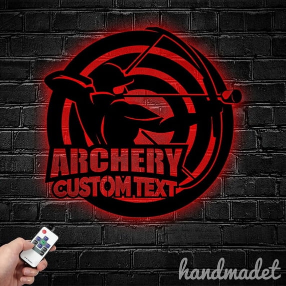 Handmadetneonsign Archery Metal Wall Art, Archery Metal Sign Wall Decor, Archery Metal Wall Decor