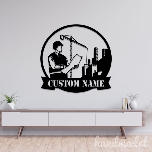 Handmadetneonsign Architect Metal Wall Art Light, Architect Metal Sign Wall Decor, Home Metal Decor 57081