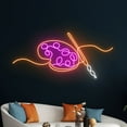 thumbnail image 1 of Handmadetneonsign Art Gallery Led Sign, Palette Neon Light, Paintbrush Neon Sign, Studio Led Light, 1 of 5