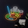 thumbnail image 1 of Handmadetneonsign Art Gallery Led Sign, Palette Neon Light, Paintbrush Neon Sign, Workshop Led Sign, 1 of 5