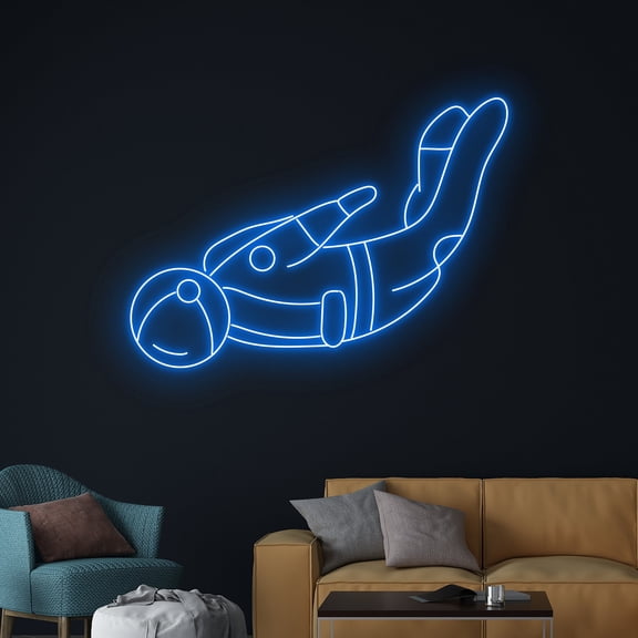 Handmadetneonsign Astronaut Led Sign, Spaceman Neon Sign, Space Man Led Light, Universe Neon Light