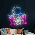 thumbnail image 1 of Handmadetneonsign Astronaut Lifting Milkshake Neon Sign, Astronaut Milkshake LED Light, Astronaut, 1 of 5