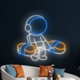 thumbnail image 1 of Handmadetneonsign Astronaut Lifting Sushi Neon Sign, Astronaut Sushi LED Light, Astronaut Led Sign, 1 of 5