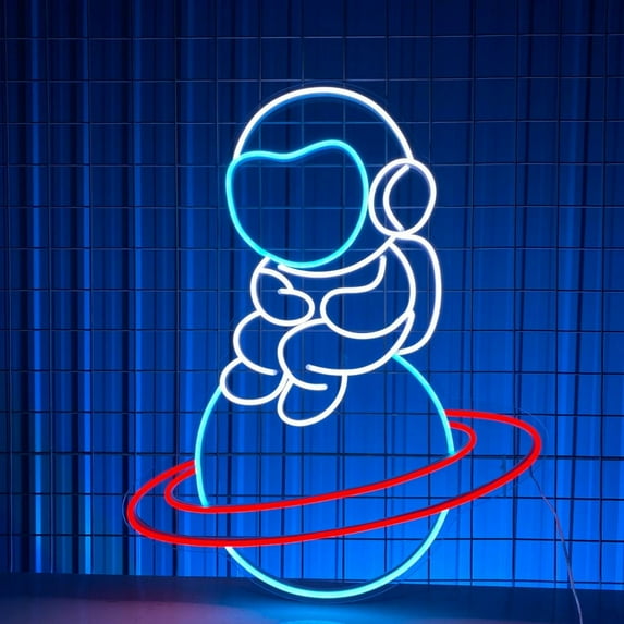 Handmadetneonsign Astronaut Neon Sign, Astronaut Lights Wall Art Decor, Kids Room, Children‘s Day Wall Decor