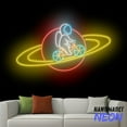 thumbnail image 1 of Handmadetneonsign Astronaut Riding Bike Neon Sign, Riding Astronaut Led Sign, Ride To Space Wall Art, Spaceman Decor 81971, 1 of 5