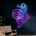 thumbnail image 1 of Handmadetneonsign Astronaut Riding Shark Neon Sign, Shark Astronaut Led Sign, Spaceman Shark Led, 1 of 5