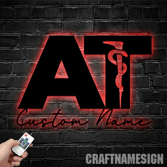 Handmadetneonsign Athletic Trainer Metal Wall Art Light, Athletic Trainer Metal Sign Wall Decor, Metal Decor