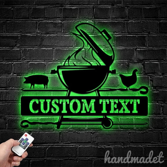 Handmadetneonsign BBQ Metal Wall Art, Barbecue Metal Sign Wall Decor, Barbecue Metal Wall Decor