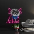 thumbnail image 1 of Handmadetneonsign Baby Cow Led Sign, Highland Cow Neon Sign, Wall Decor, Baby Cow Led Light, 1 of 5