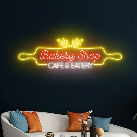 Handmadetneonsign Bakery Shop Cafe And Eatery Neon Sign, Open Bakery Led Light, Bakery Shop Light