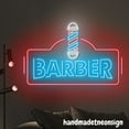 thumbnail image 1 of Handmadetneonsign Barber Neon Sign, Barber Neon Wall Art Decor, Barber Shop Wall Decor, Home Wall Sign 60106, 1 of 5