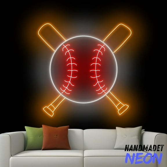 Handmadetneonsign Baseball Neon Sign, Baseball Led Sign, Sport Home Wall Decor, Baseball Club Wall Art 74307
