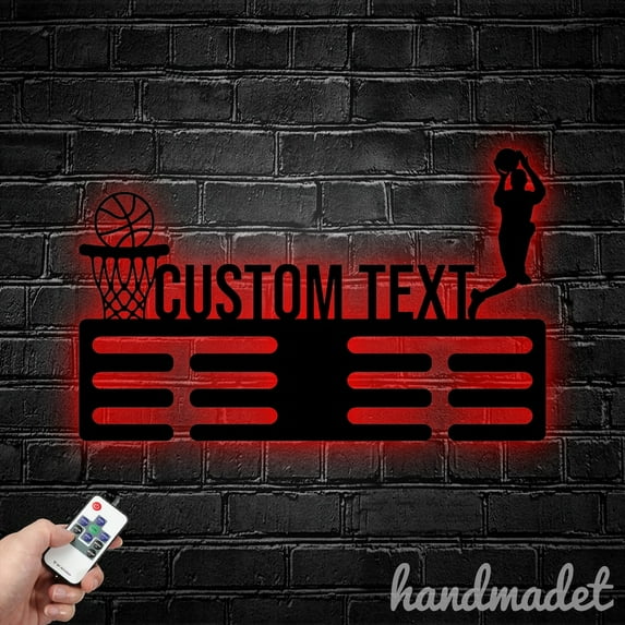 Handmadetneonsign Basketball Metal Wall Art, Sport Metal Sign Wall Decor, Sport Metal Wall Decor