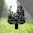 thumbnail image 1 of Handmadetneonsign Basset Hound Memorial Metal With Stake, Dog Metal Name Sign Stake, Dog Metal Stake Decor, 1 of 5