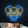thumbnail image 1 of Handmadetneonsign Bee Neon Sign, Cute Bee Led Sign, Bee Smiling Led Light, Flying Bee Neon Light, 1 of 5