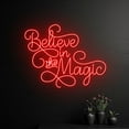 thumbnail image 1 of Handmadetneonsign Believe In The Magic Neon Sign, Custom Merry Christmas Led Sign, Merry Christmas, 1 of 5