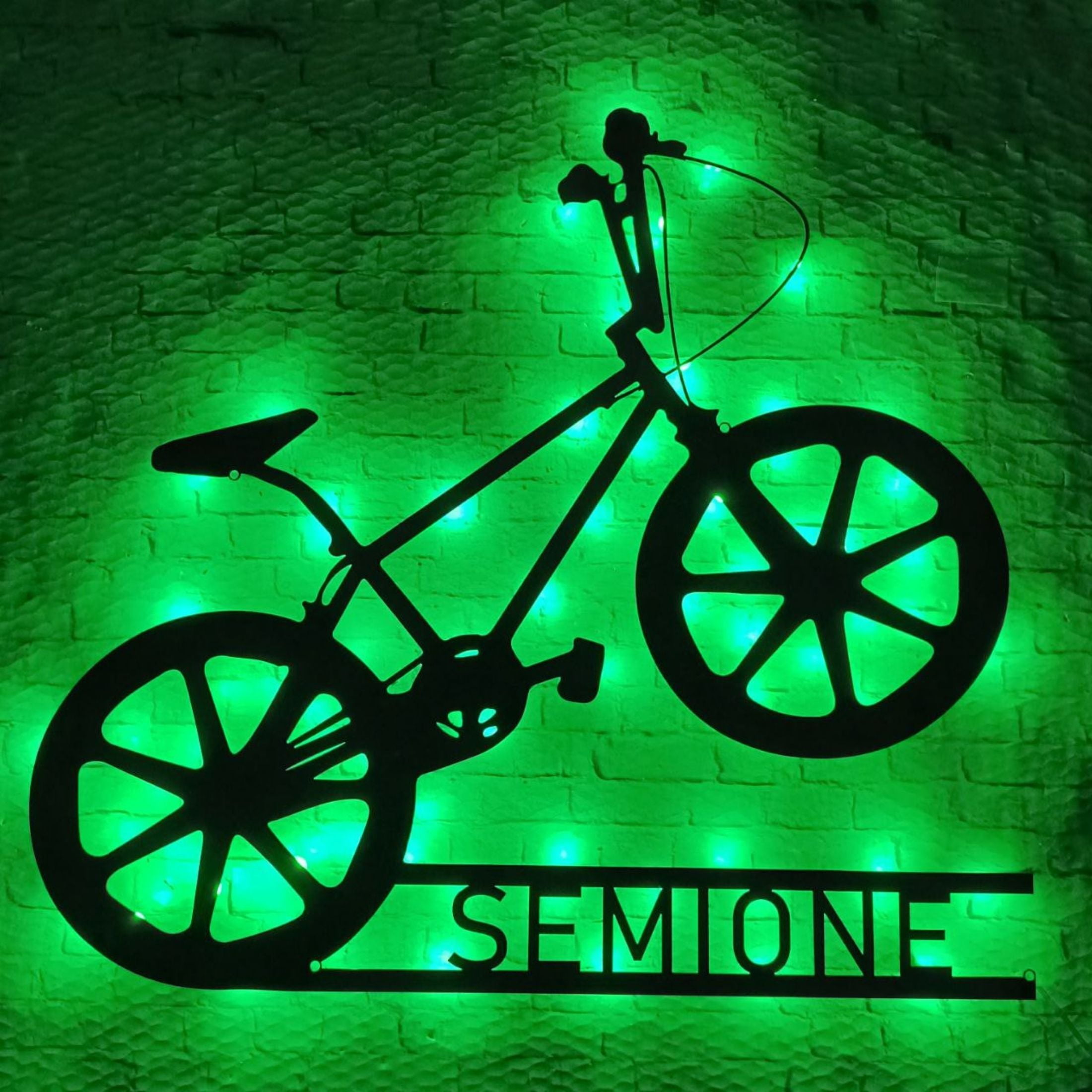 Handmadetneonsign Bicycle Racing Metal Wall Art Light, BMX Bike Metal