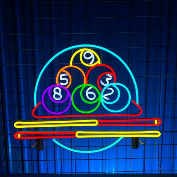 Handmadetneonsign Billiards Neon Sign, Billiards Lights Wall Art Decor, Billiards Neon Sign, Billiards Club Wall Decor