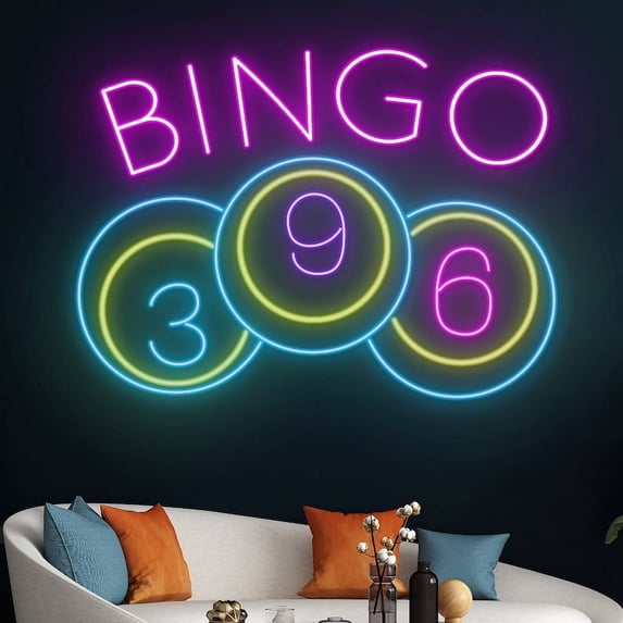 Handmadetneonsign Bingo Led Sign, Bingo Led Lights, Bingo Neon Sign, Custom Neon Sign, Game Neon