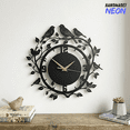 thumbnail image 1 of Handmadetneonsign Bird Metal Wall Clock, Bird Lover Gift, Mother Day Gift, 1 of 3