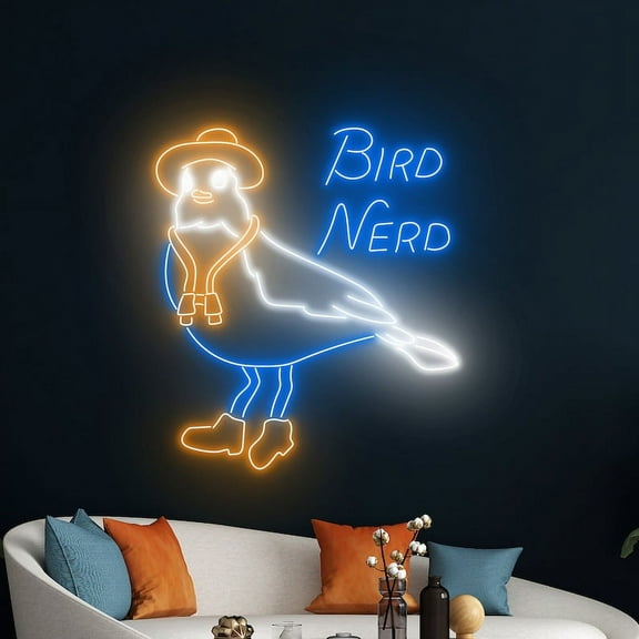 Handmadetneonsign Bird Nerd Led Sign, Bird Nerd Neon Light, Bird Nerd Neon Sign, Bird Nerd Light