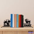 thumbnail image 1 of Handmadetneonsign Bison Metal Bookends, Bison Name Bookend, Wildlife Bison Animal Table Bookshelf Decor 80404, 1 of 4