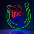thumbnail image 1 of Handmadetneonsign Boots Cowboy Neon Sign, Boots Cowboy Wall Art Decor, Beer Bar Man Cave Club Wall Decor, 1 of 5