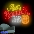 thumbnail image 1 of Handmadetneonsign Bourbon Bar Neon Sign, Whiskey Cocktail Led Light, Pub Wall Art Light Wall Decor 94257, 1 of 5