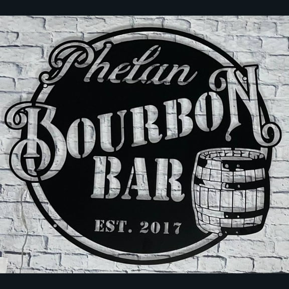 Handmadetneonsign Bourbon Cigar Metal Wall Art Light, Whiskey Metal Sign Wall Decor, Bar Pub Metal Decor