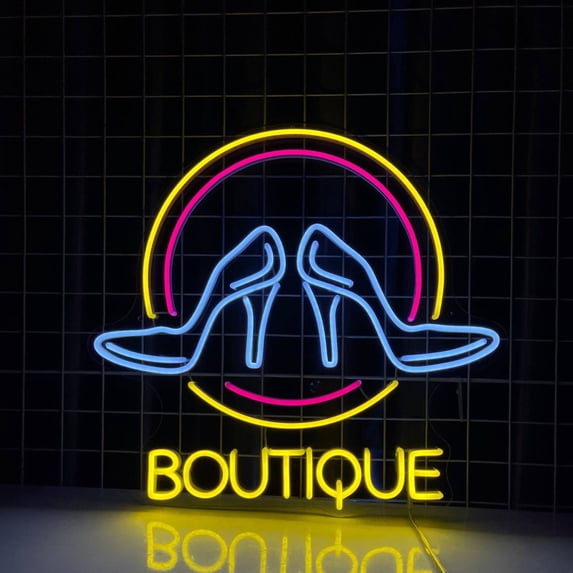 Handmadetneonsign Boutique Led Sign, Boutique Neon Sign, Shoes Led Light, High Heels Neon Light