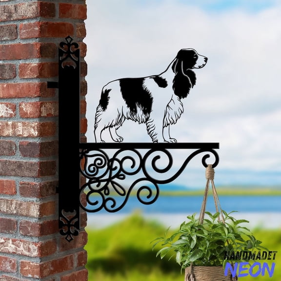 Handmadetneonsign Boykin Spaniels Hanging Bracket, Dog Hanging Basket, Hanging Bracket For Garden 042422