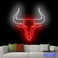 thumbnail image 1 of Handmadetneonsign Bull Head Neon Sign, Bull Horn Wal Art, Bull Animal Home Wall Decor 041798, 1 of 5