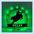 thumbnail image 1 of Handmadetneonsign Bull Rider Metal Sign, Bull Riding Metal Light, Bull Wall Art, Home Wall Decor 047192, 1 of 4