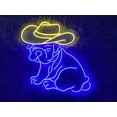 thumbnail image 1 of Handmadetneonsign Bulldog Cowboy Led Sign, Bulldog Neon Sign, Wall Decor, Bulldog Cowboy Led Light, 1 of 5
