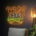 thumbnail image 1 of Handmadetneonsign Burger Neon Sign, Burger Neon Light, Burger Led Light, Fast Food Led Sign, Wall Décor, 1 of 5