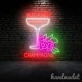 thumbnail image 1 of Handmadetneonsign But First Champagne Neon Sign, Champagne Wall Art Decor, Bar Cocktails Wall Decor 51542, 1 of 5