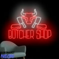 thumbnail image 1 of Handmadetneonsign Butcher Shop Open Neon Sign, Butcher Led Light, Butcher Store Wall Art Decor 93840, 1 of 5