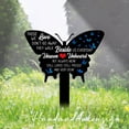thumbnail image 1 of Handmadetneonsign Butterfly Memorial Garden Stake, In Loving Memory, Cemetery Decor, Sympathy Gift 65966, 1 of 5