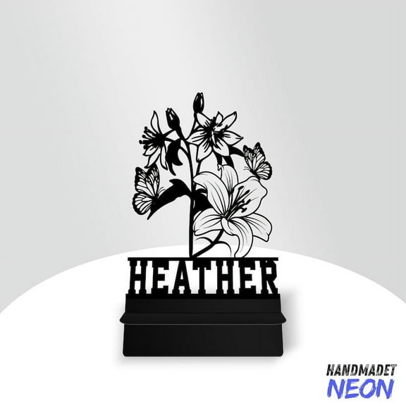 Handmadetneonsign Butterfly Phone Stand, Flower Metal Cell Phone Desk, Butterfly Phone Holder 95302