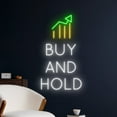thumbnail image 1 of Handmadetneonsign Buy And Hold Stock Market Neon Light, Trading Neon Sign, Bitcoin Led Sign, 1 of 5