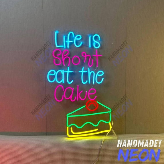Handmadetneonsign Cake Shop Neon Sign, Dessert Cake Wall Art, Dessert Cafe Decor 135955