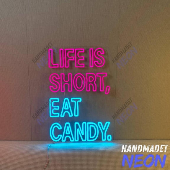 Handmadetneonsign Candy Neon Sign For Sweet Shop, Candy Lover Gift