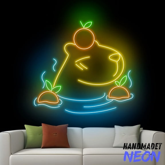 Handmadetneonsign Capybara Neon Sign, Capybara Wal Art, Capybara Animal Home Wall Decor 041809