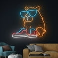 thumbnail image 1 of Handmadetneonsign Capybara Sneaker Neon Sign, Glasses Capybara Led Sign, Capybara Led Light, 1 of 5