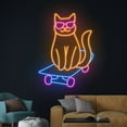 thumbnail image 1 of Handmadetneonsign Cat Skateboarding Neon Sign, Skateboard Cat Led Sign, Cat Skateboarder Led Light, 1 of 5