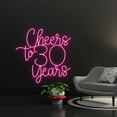 thumbnail image 1 of Handmadetneonsign Cheers To 30 Years 30th Birthday Decorations For Her Gifts, Custom LED Neon Sign, Wall Decor Party, Hello Thirty Led Sign, Wall Décor, 1 of 4