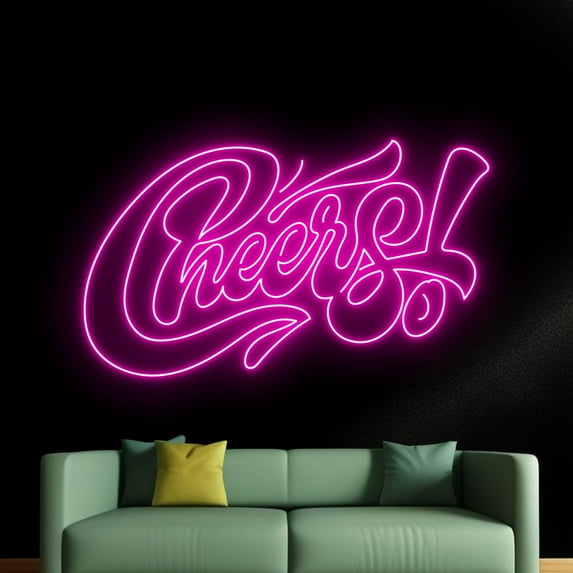 Handmadetneonsign Cheers Neon Sign, Cheers Wall Art Decor, Cheers Wall Decor, Party Home Wall Decor