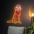 thumbnail image 1 of Handmadetneonsign Christmas Labrador Retriever Dog Led Sign, Merry Christmas Dog Neon Sign, 1 of 5